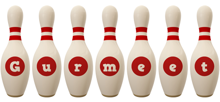 Gurmeet bowling-pin logo