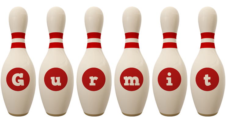 Gurmit bowling-pin logo