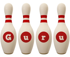 Guru bowling-pin logo
