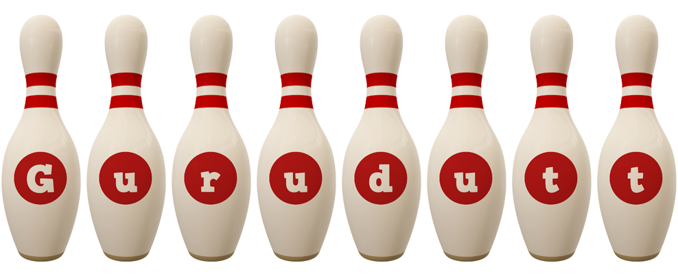 Gurudutt bowling-pin logo