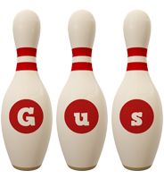 Gus bowling-pin logo