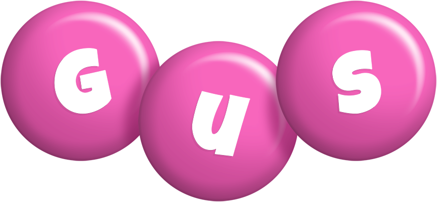 Gus candy-pink logo