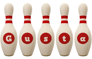 Gusta bowling-pin logo