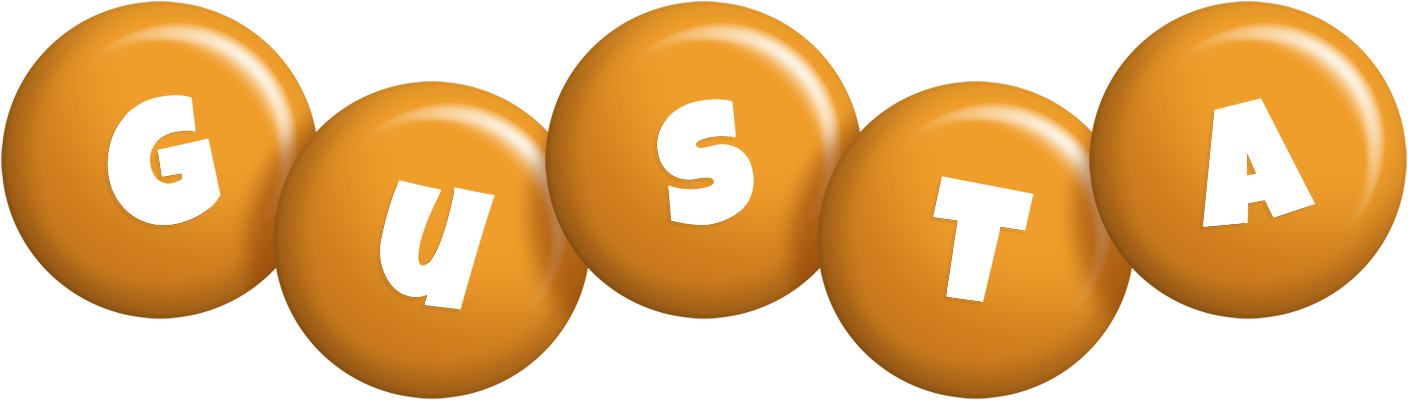 Gusta candy-orange logo
