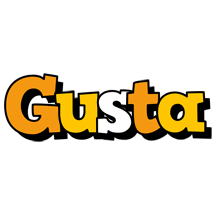 Gusta cartoon logo