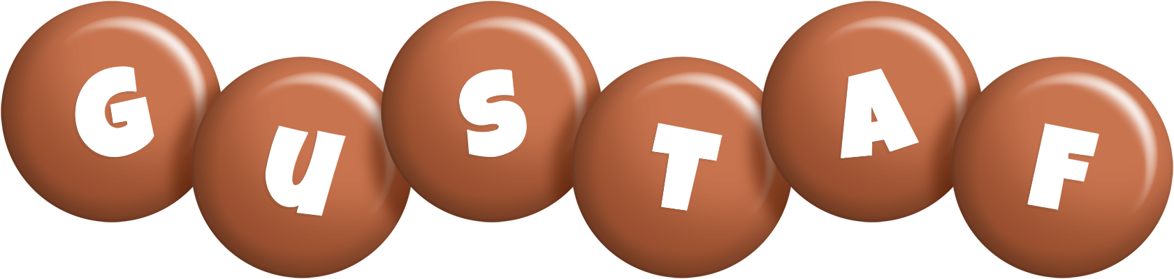 Gustaf candy-brown logo