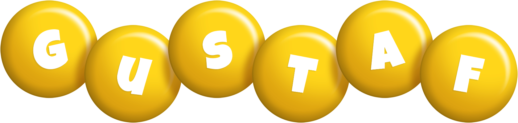 Gustaf candy-yellow logo