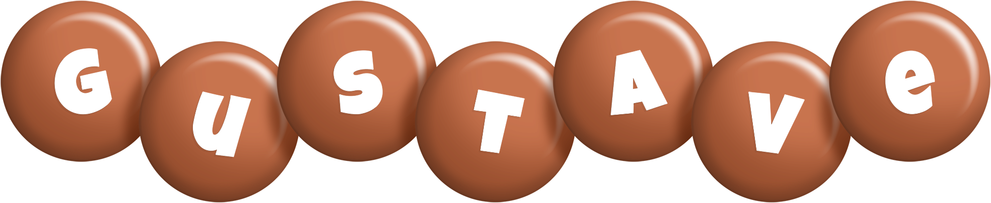 Gustave candy-brown logo