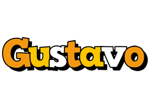 Gustavo cartoon logo