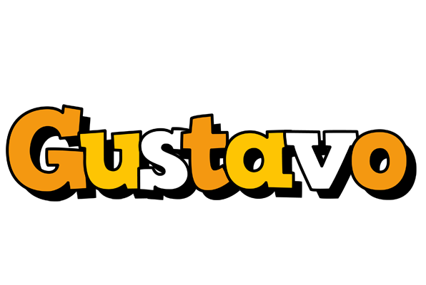 Gustavo cartoon logo