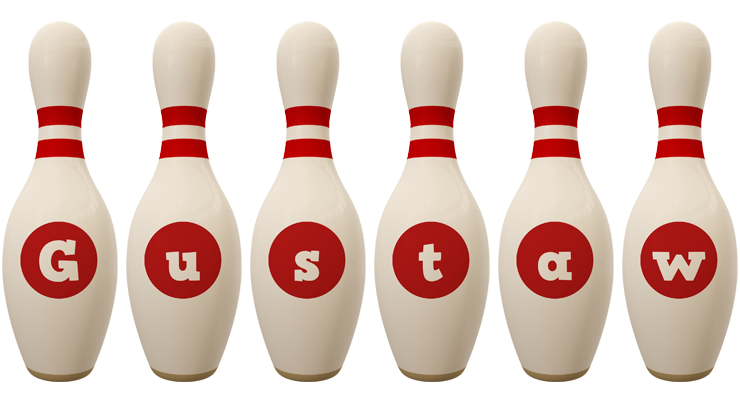 Gustaw bowling-pin logo