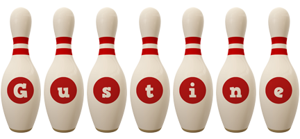 Gustine bowling-pin logo