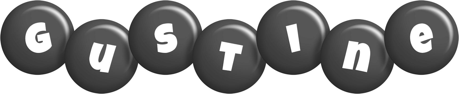 Gustine candy-black logo