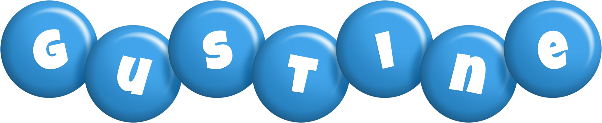 Gustine candy-blue logo
