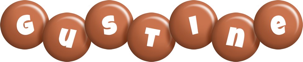 Gustine candy-brown logo