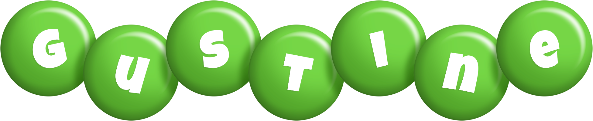 Gustine candy-green logo