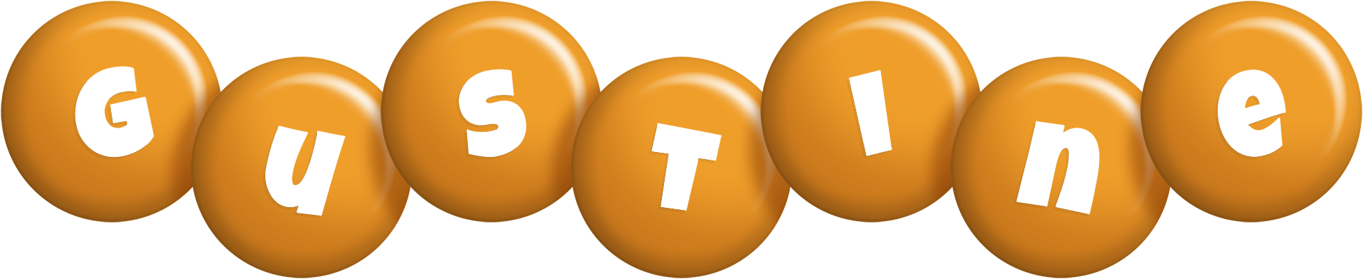 Gustine candy-orange logo