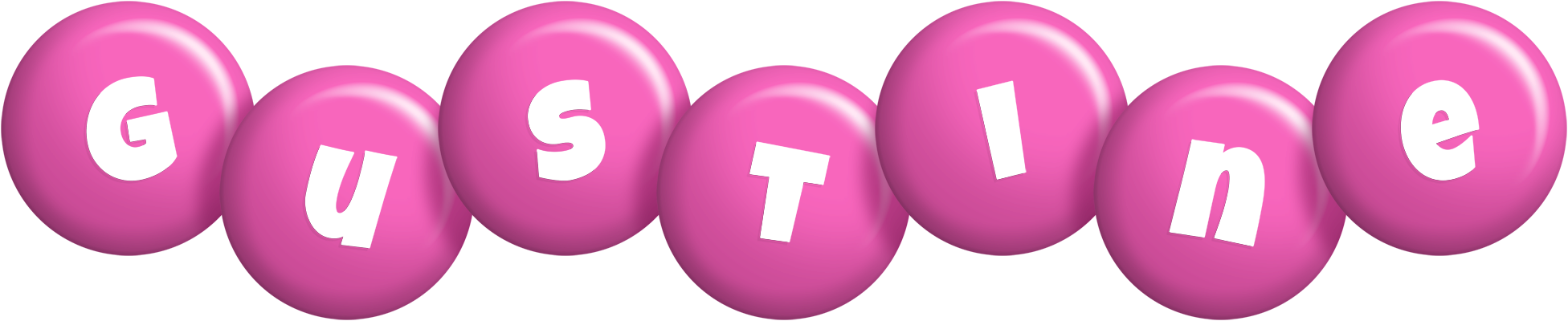Gustine candy-pink logo