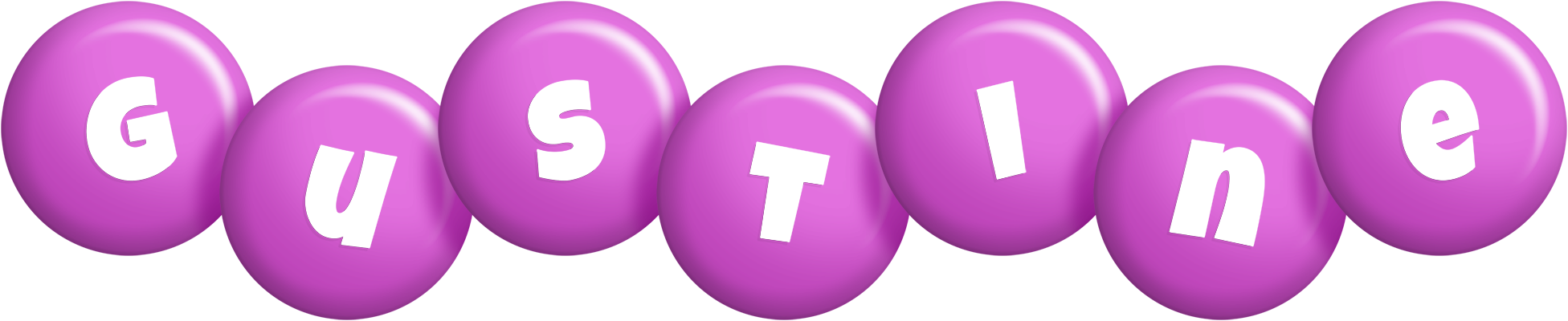 Gustine candy-purple logo