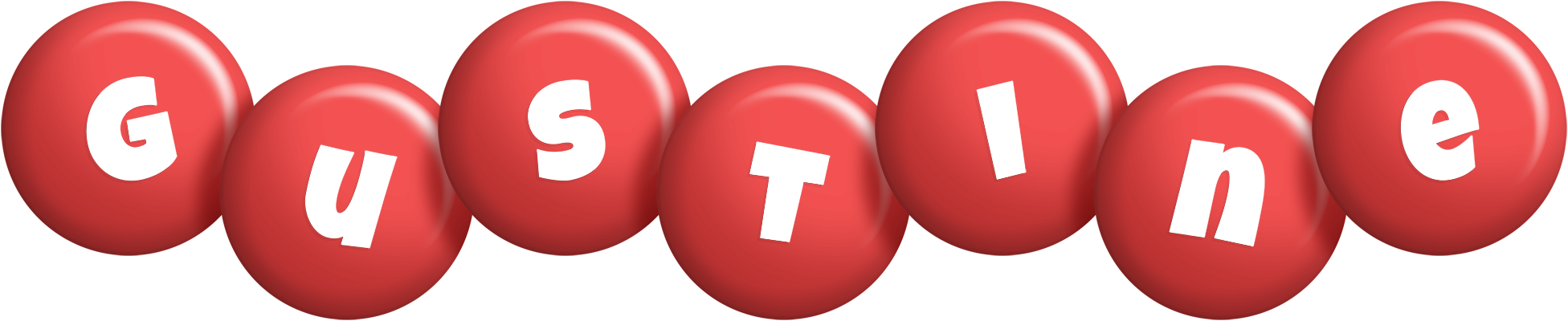 Gustine candy-red logo