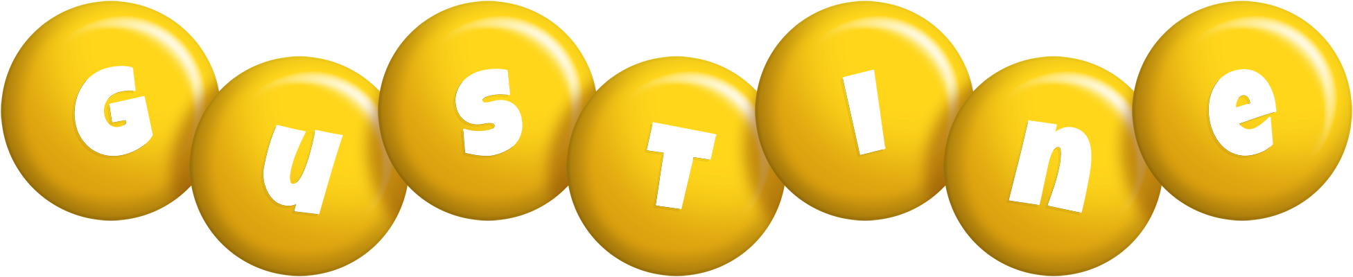 Gustine candy-yellow logo
