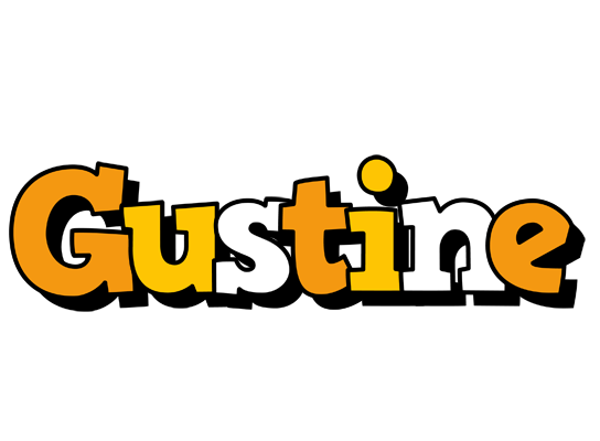 Gustine cartoon logo
