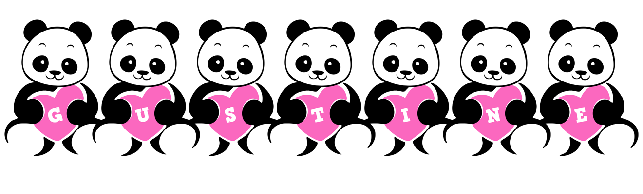 Gustine love-panda logo