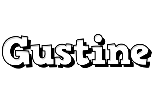 Gustine snowing logo