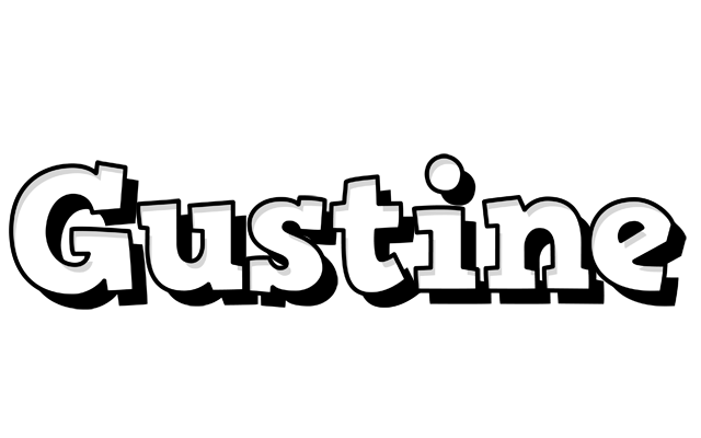 Gustine snowing logo
