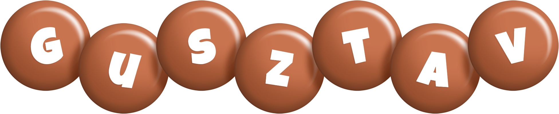 Gusztav candy-brown logo