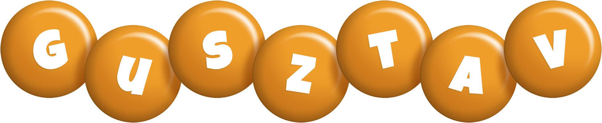 Gusztav candy-orange logo