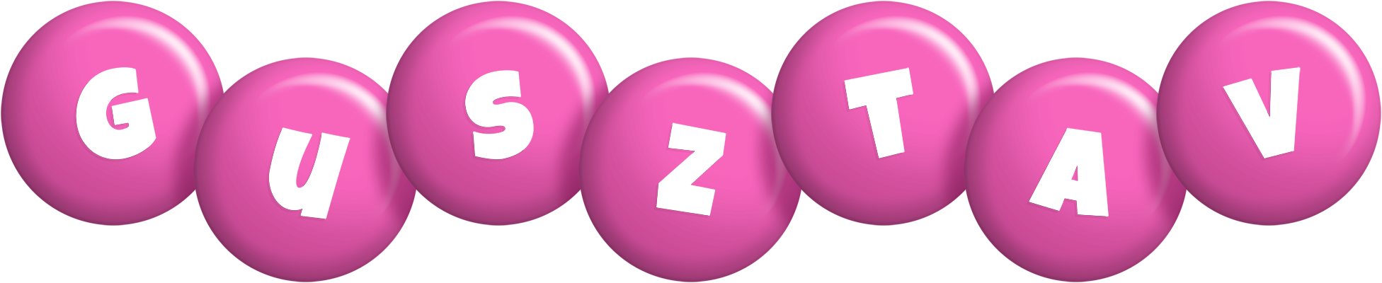 Gusztav candy-pink logo