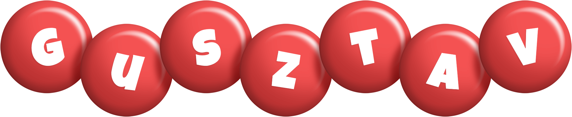 Gusztav candy-red logo