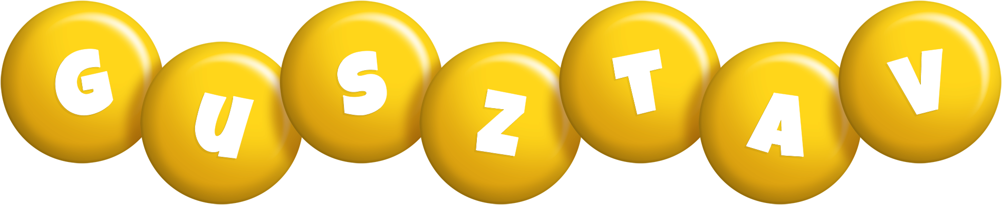 Gusztav candy-yellow logo