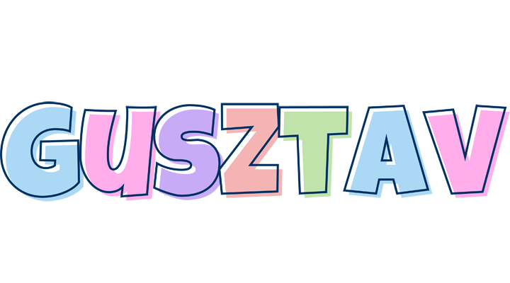Gusztav pastel logo