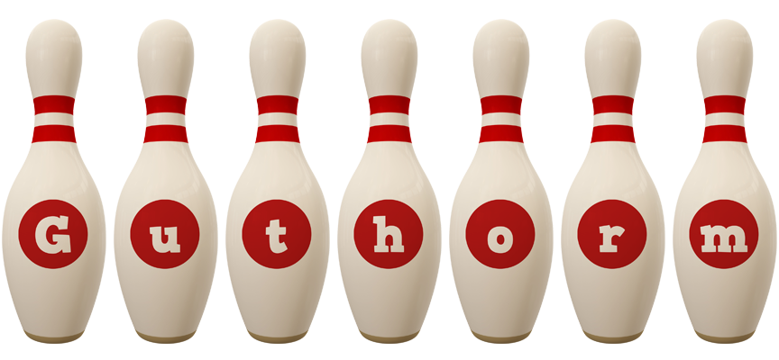 Guthorm bowling-pin logo