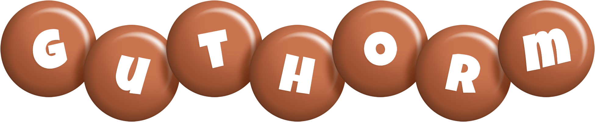 Guthorm candy-brown logo