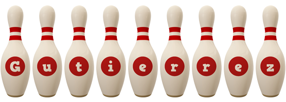 Gutierrez bowling-pin logo