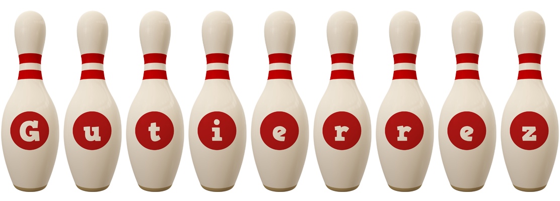 Gutierrez bowling-pin logo