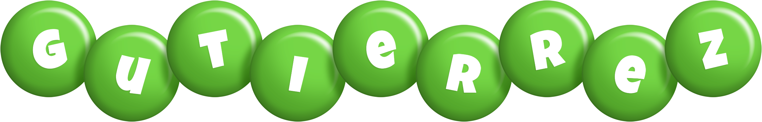 Gutierrez candy-green logo