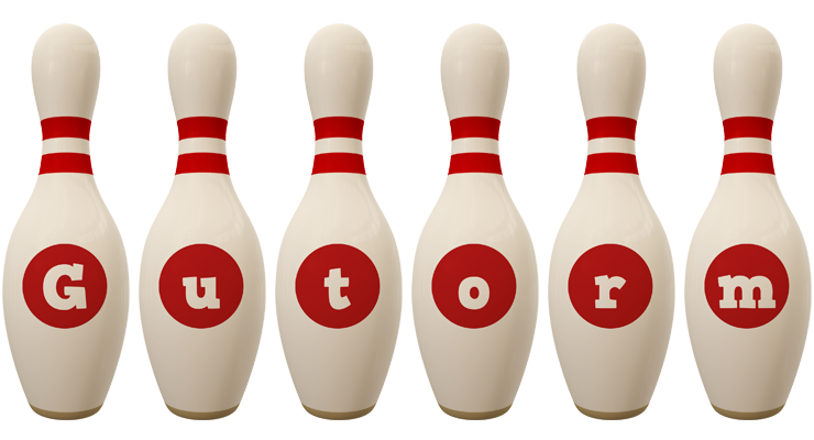 Gutorm bowling-pin logo