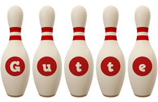 Gutte bowling-pin logo