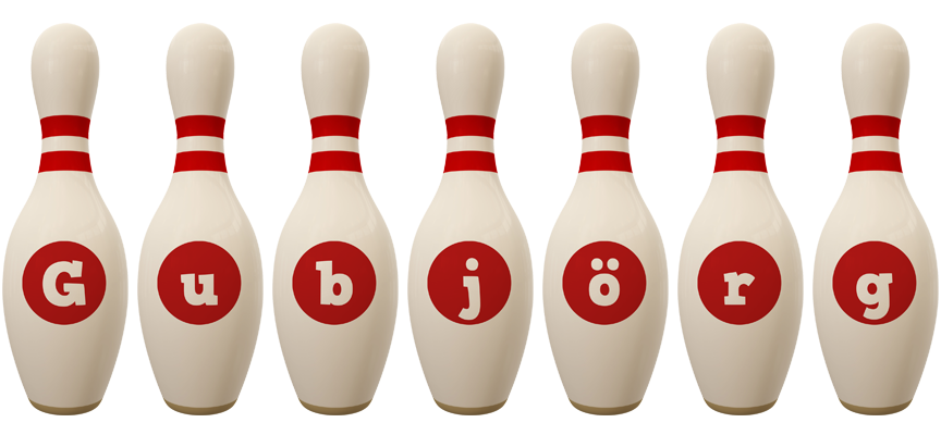 Guðbjörg bowling-pin logo