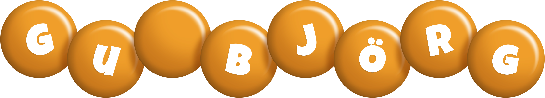 Guðbjörg candy-orange logo