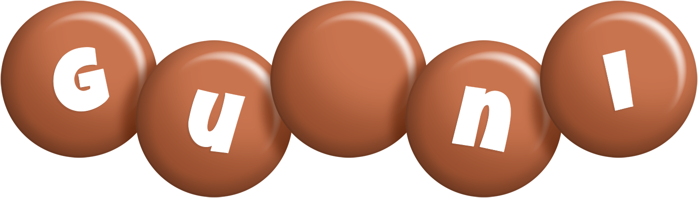 Guðni candy-brown logo