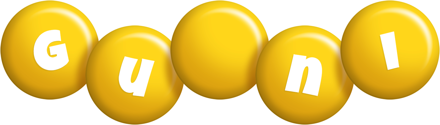 Guðni candy-yellow logo