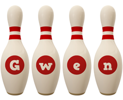 Gwen bowling-pin logo