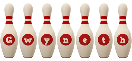 Gwyneth bowling-pin logo