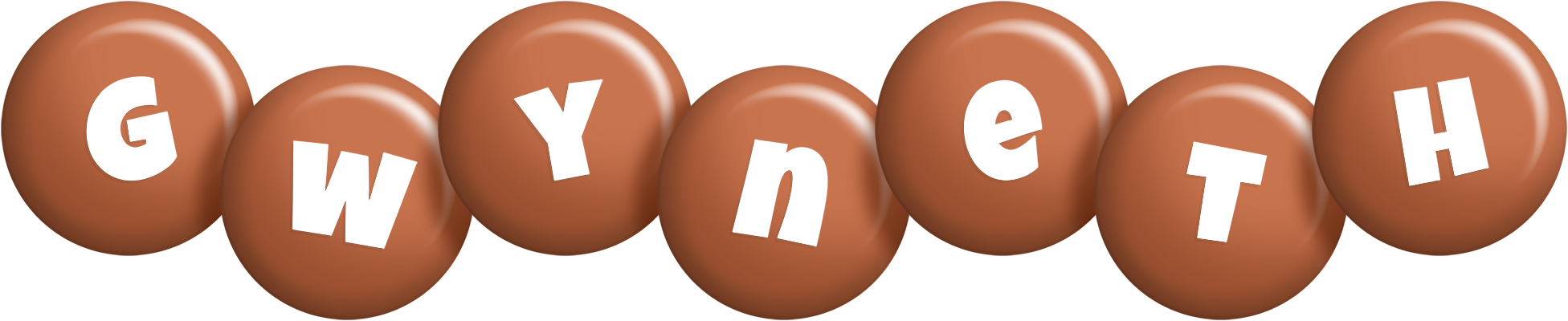 Gwyneth candy-brown logo