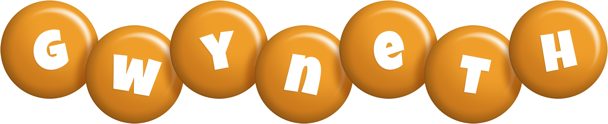 Gwyneth candy-orange logo